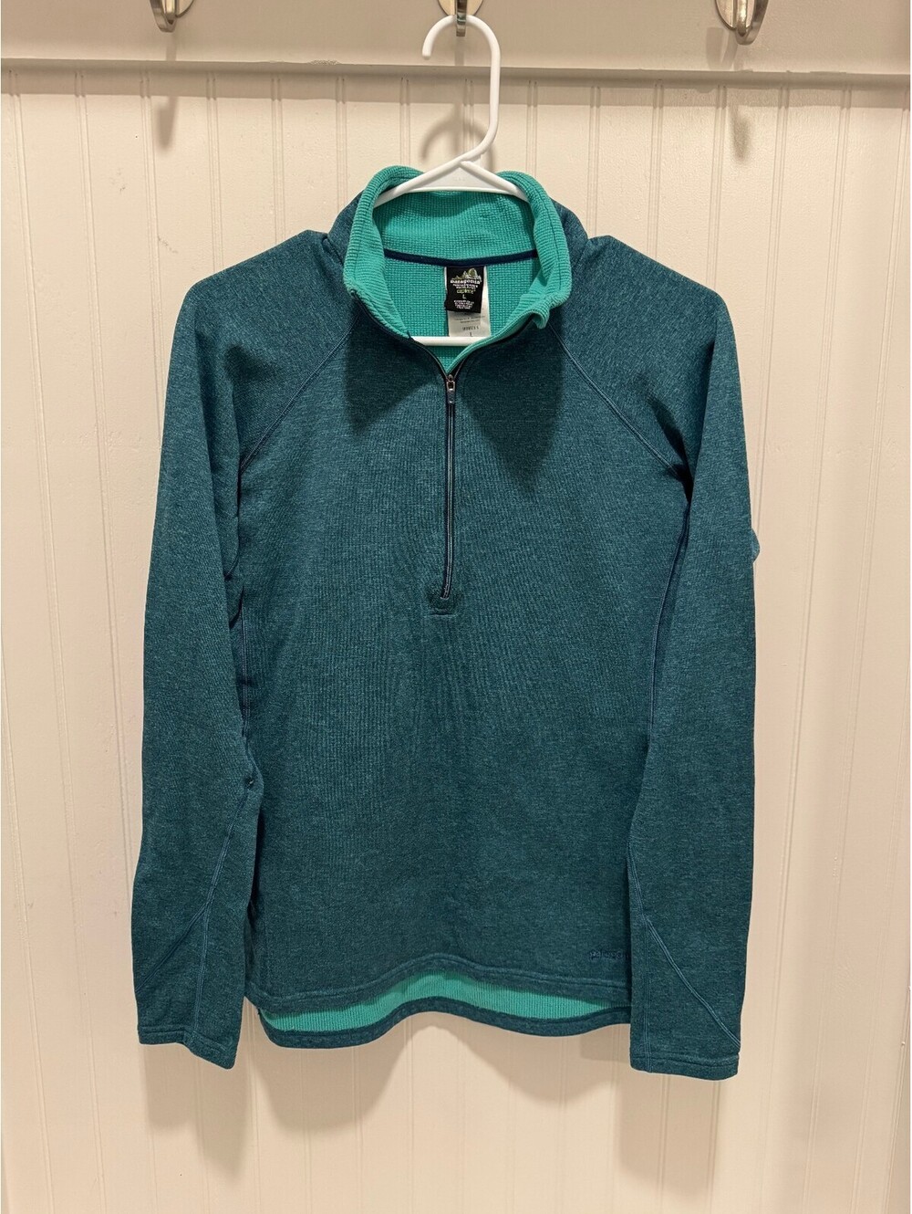 Patagonia Women's Performance Baselayer Capilene Half-Zip Size Large Teal